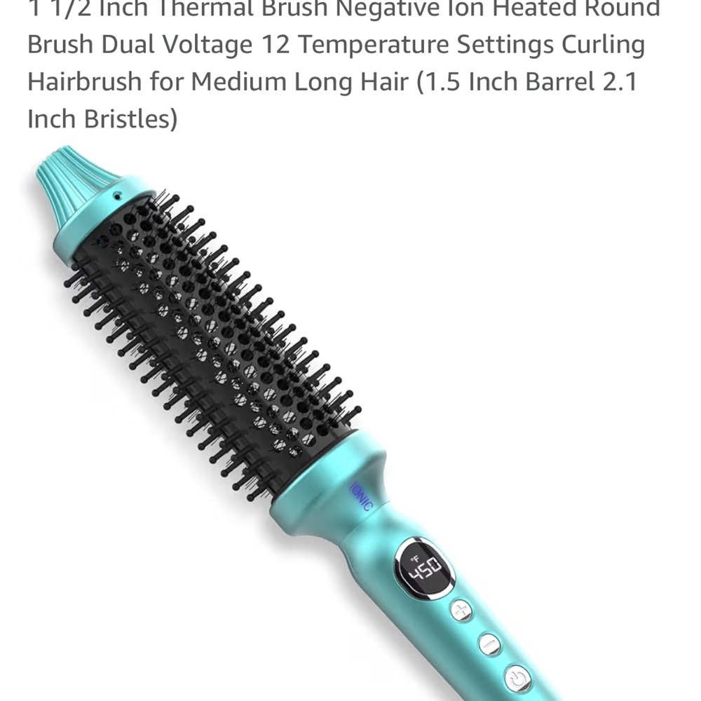 Turquoise Heated Round Brush